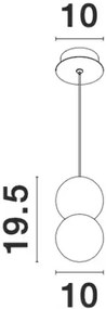 Moderný luster Zero 10 biele