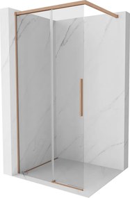 Mexen Rox, sprchová stena 100 x 200 cm, 8mm číre sklo, medený matný profil, 8C2-100-003-65-00