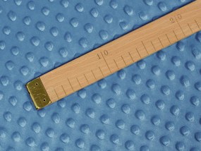 Biante Detská obliečka na vankúš Minky 3D bodky MKP-044 Kovová modrá 35 x 45 cm