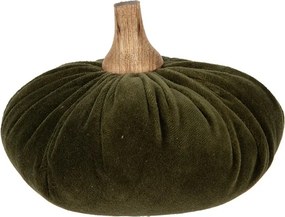 Zelená textilná dekorácia tekvice Pumpkin L - Ø 15*12 cm