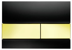 TECEsquare - Ovládacie tlačidlo pre WC, čierne sklo/zlatá 9240808