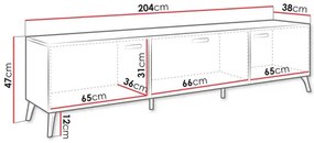 TV skrinka/stolík Rostasi 3D (biela + biela lesklá + zlatá). Vlastná spoľahlivá doprava až k Vám domov. 1122926