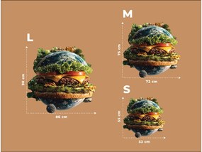 drevko |  Obraz na stenu Zem ako fastfood  55 x 53 cm