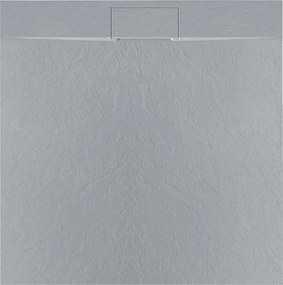 Štvorcová sprchová vanička z SMC kompozitu REA BAZALT 90x90 cm, sivá