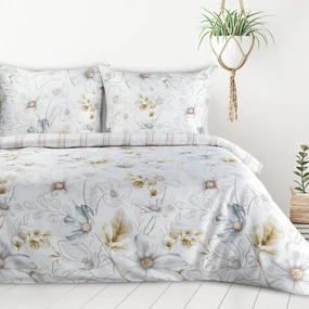 Dekorstudio Posteľná súprava so saténovou väzbou LEA 09 s motívom kvetov Rozmer posteľných obliečok: Šírka x Dĺžka: 200x220cm + 2 ks 70x80 cm