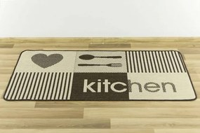 Protišmykový kuchynský koberec/ behúň Flex 19053/19 hnedý