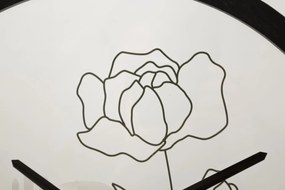 Nástenné hodiny Kvet A 40 cm čierne
