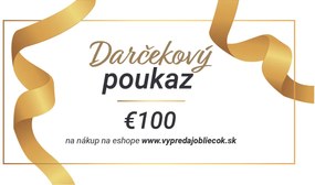 Darčekový poukaz na 100 € Forma poukazu: Tlačený