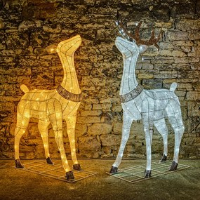 DECOLED Svetelný lapač LED, 150 cm, 140 teplých bielych LED diód