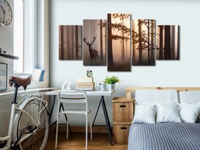 Artgeist Obraz - Morning (5 Parts) Wide Brown Veľkosť: 100x50, Verzia: Premium Print