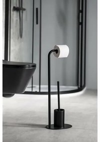 AQUALINE SB236 Samba stojan s držiakom na toaletný papier a WC štetkou, čierna