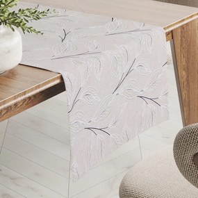 Biante Dekoračný behúň na stôl Leona LN-164 Popínavé lístky na režnom 20x120 cm