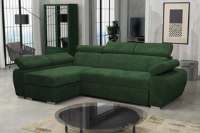 Rohová sedacia súprava Gozo (tmavozelená)