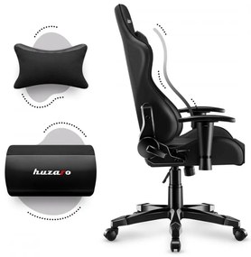 Ergonomické čierne herné kreslo pre teenegerov