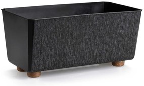 PLASTOVÝ KVETINÁČ SALVIA TX 28,5X17 CM ČIERNA