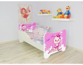 Detská posteľ s obrázkom 160x80 - Happy Kitty