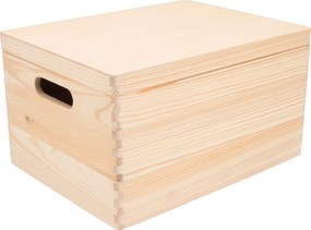 ČistéDrevo Drevený box s vekom 40 x 30 x 23 cm
