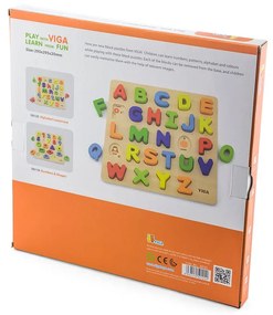 Detské vkladacie puzzle Viga Abeceda