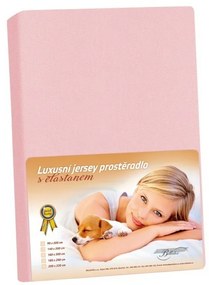 Bellatex Jersey prestieradlo s elastanom ružová, 140 x 200 cm