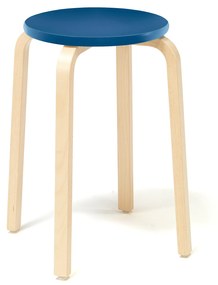 Drevená stolička NEMO, V 530 mm, breza, modrá