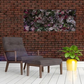 Obraz - Kvetinový múr (120x50 cm)
