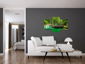 Obraz - Zelený vodopád (90x60 cm)