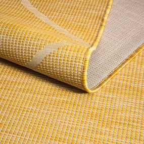 Dekorstudio Šnúrkový okrúhly koberec PALM 3075 - žltý Priemer koberca: 200cm