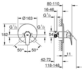 GROHE Start Flow - Páková sprchová batéria, chróm 29116000