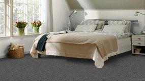 ITC, Koberec metráž Merit new 6791, na mieru, šíře 4m, šedá, ab (mriežka), chodba / predsieň