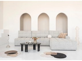 Béžová rozkladacia modulárna rohová pohovka s úložným priestorom (pravý roh) Lulu – Miuform