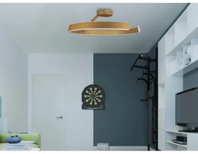LED Stmievateľný prisadený luster LED/72W/230V 3000-6500K zlatá + diaľkové ovládanie