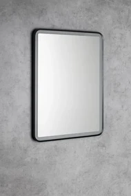 Aqualine Aqualine, SWIDA zrkadlo s LED osvetlením 60x80cm, dotykový senzor, stmievateľné, čierna matná, SW060