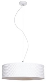 Luster na lanku GARDA 1xE27/60W/230V pr. 40 cm biela