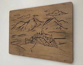 Podsvietený obraz Spišský hrad na batériu