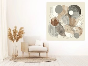 Boho dekor textilní prelepiteľná nálepka na stenu šírka 45 cm
