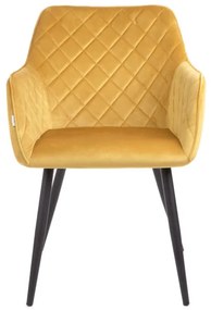 Jedálenská stolička SHELTON zamatová horčicová 860565
