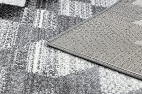 Koberec KAKE 25812677 Geometric - Romby 3D sivý/čierny