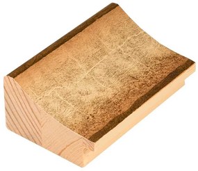 DANTIK - Zrkadlo v rámu, rozmer s rámom 50x140 cm z lišty DOPRODEJMETAL bielozlatá (3023)