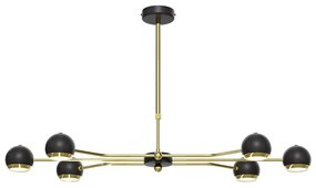 Jupiter 1979 - Luster na tyči TIANA 6xGU10/10W/230V čierna/zlatá
