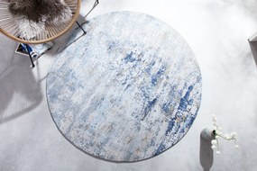 Koberec Modern Art 150cm okrúhly modrý béžový