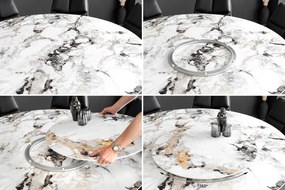 Jedálenský stôl SPIN 150 cm keramika mramorový dekor viacfarebný