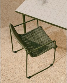 Zelená kovová záhradná stolička Maurina – Kave Home