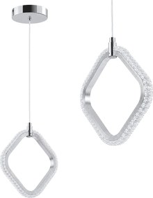 Toolight Toolight, LED závesné svietidlo, 10W, 3000K, 1500lm, LHJ127-1CP, chrómová, OSW-03282