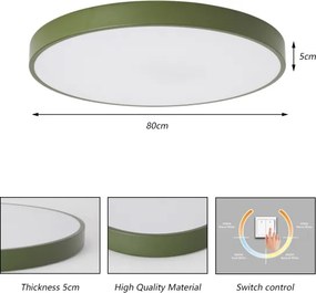 Brilagi - LED stropné svietidlo POOL LED/100W/230V 3000/4000/6000K 80 cm zelená