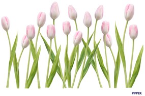 PIPPER. Textilná nálepka na stenu "Tulipány 2"