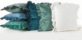 Dekorstudio Dekoračná obliečka na vankúš VELVET25 v striebornej farbe