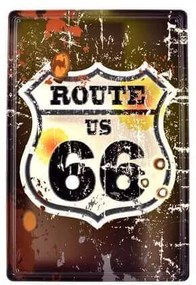 Ceduľa 3D - Route 66
