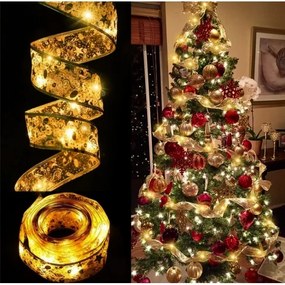 Grugen Svietiaca vianočná stuha SHINESTRAP 5m zlatá