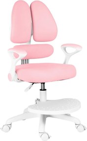 Detská rastúca stolička Neoseat KIDDY TWO — látka, prateľný poťah, ružová