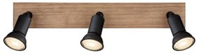 Globo 57998-3W - Bodové svietidlo DREW 3xGU10/35W/230V drevo/kov